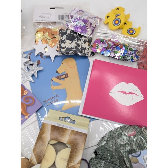 Craft Lot Confetti, Alphabet Stickers, Jewelry Making, Cards Misc. Over 4 Pounds - Picture 6 of 15